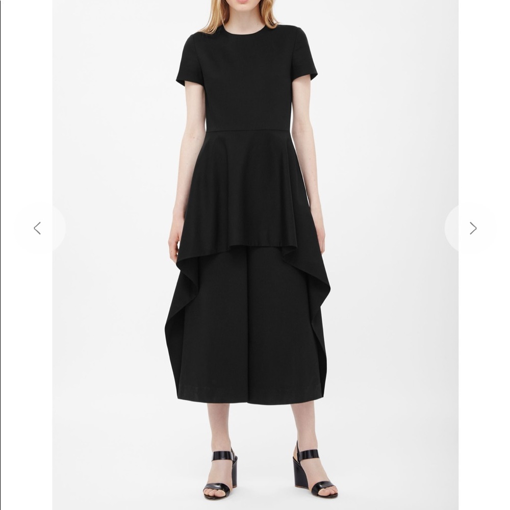 Cos black layered jumpsuit. Wide leg euro 38 USA 8